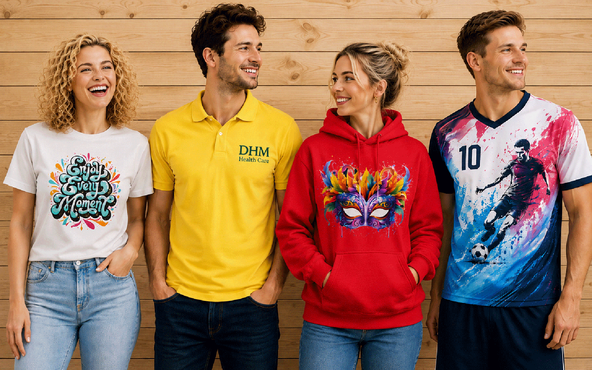 DTF-Druck in Bonn – individuell bedruckte T-Shirts, Poloshirts, Hoodies und Sporttrikots