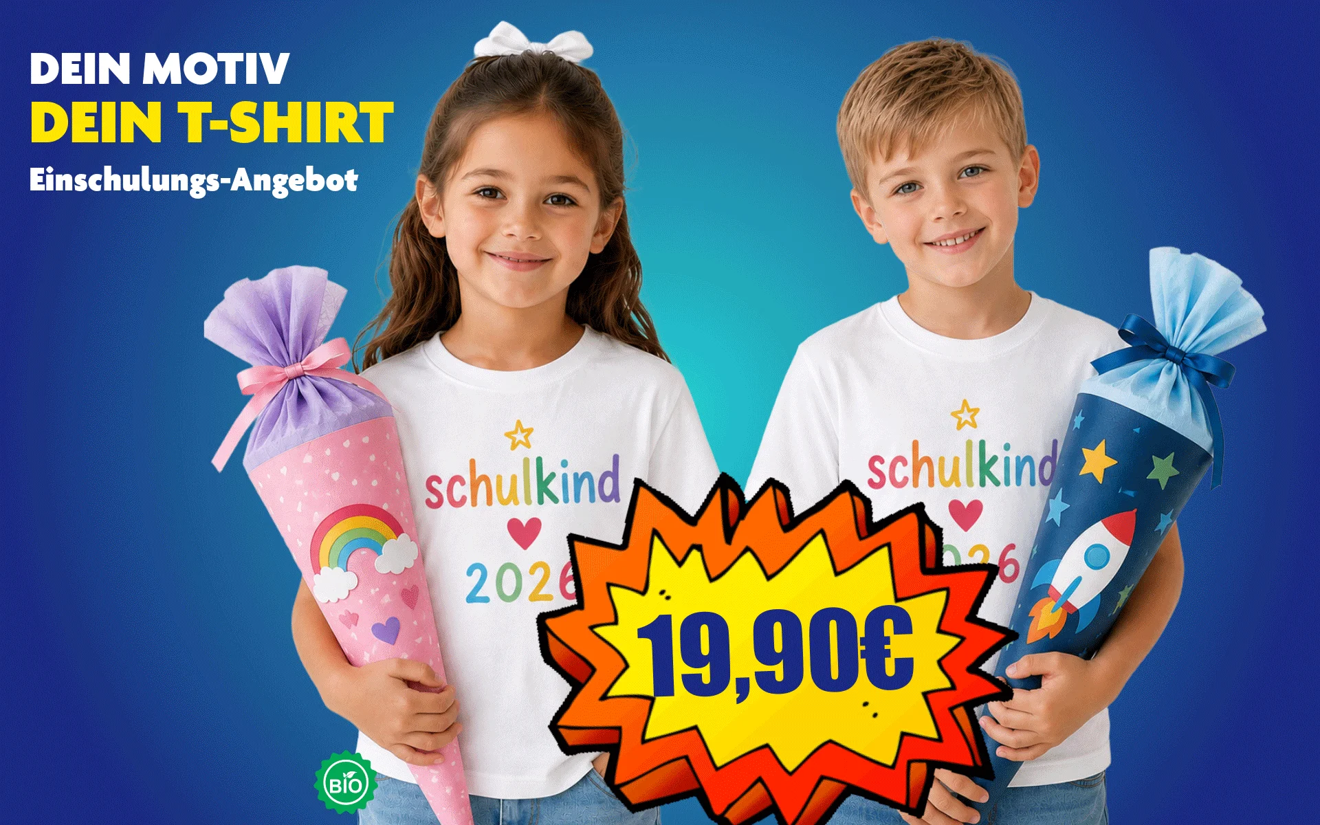 Kinder-T-Shirt mit eigenem Motiv bedrucken lassen in Bonn – Druckwelle